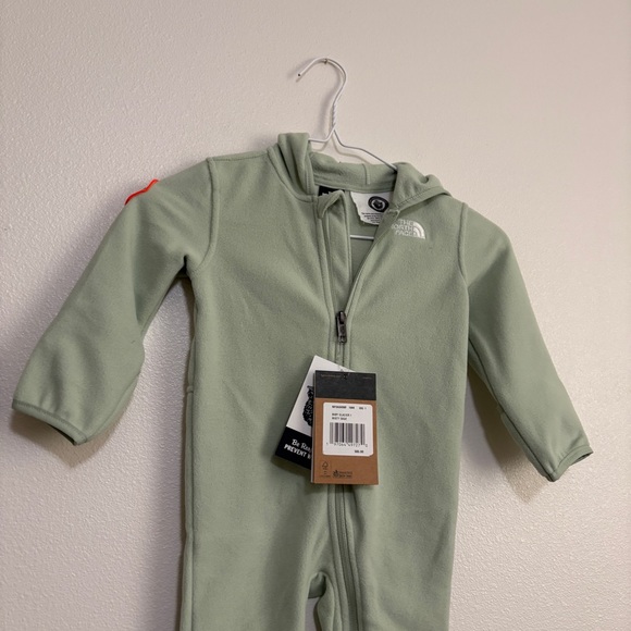 The North Face Glacier Fleece Snowsuit In Misty Sage NWT Baby / Toddler 12-18m - Picture 1 of 8